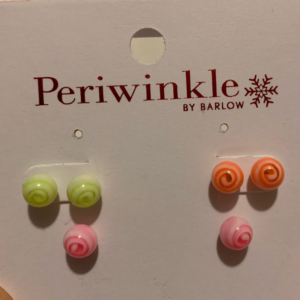 Rainbow Ball Stud Earring Set